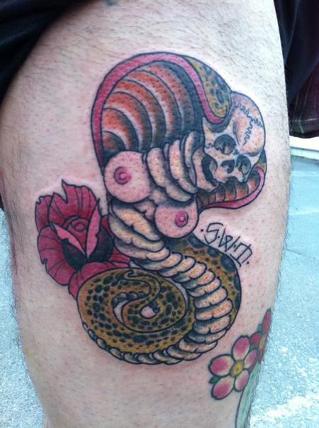 Tattoos - Snake with Tits Tattoo - 64767